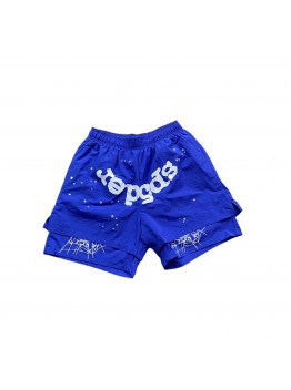 SP5DER OG WEB DOUBLE LAYER SHORT BLUE