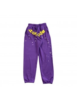 SP5DER STAR OG WEB V2 SWEATPANTS SLIME PURPLE