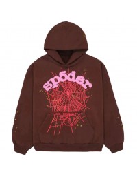 SP5DER WEB HOODIE BROWN