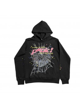 SP5DER P*NK HOODIE BLACK