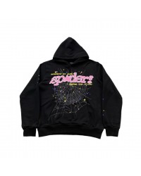 SP5DER P*NK V2 HOODIE BLACK