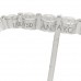 18K White Gold Diamond Lobe Cuff Earring