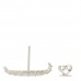 18K White Gold Diamond Lobe Cuff Earring