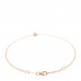 18K Rose Gold Diamond Heart Shaped Chain Bracelet