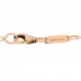 18K Rose Gold Diamond Heart Shaped Chain Bracelet