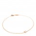 18K Rose Gold Diamond Heart Shaped Chain Bracelet