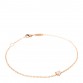 18K Rose Gold Diamond Heart Shaped Chain Bracelet