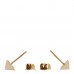 14K Rose Gold Pyramid Stud Earrings