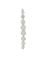 18K White Gold Diamond Lobe Cuff Earring