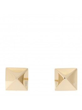 14K Rose Gold Pyramid Stud Earrings