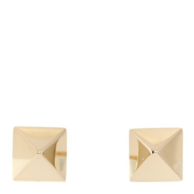 14K Rose Gold Pyramid Stud Earrings