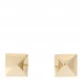 14K Rose Gold Pyramid Stud Earrings