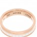 18K Pink Gold Ceramic Quatre White Edition Wedding Band Ring 47 4.25 59/8.75