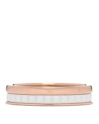 18K Pink Gold Ceramic Quatre White Edition Wedding Band Ring 47 4.25 59/8.75