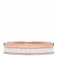 18K Pink Gold Ceramic Quatre White Edition Wedding Band Ring 47 4.25 59/8.75