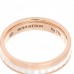 18K Pink Gold Ceramic Quatre White Edition Wedding Band Ring 47 4.25 59/8.75