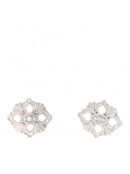 18K White Gold Diamond Opera Earrings