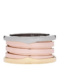 18K Rose White Yellow Gold B.Zero1 Four-Band Ring 54 6.75