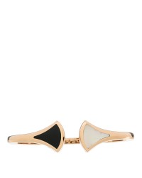 18K Rose Gold Mother of Pearl Black Onyx Divas Dream Cuff Bracelet
