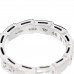 18K White Gold Diamond Serpenti Viper Band Ring 46 3.75