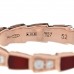 18K Rose Gold Diamond Carnelian 4mm Serpenti Viper Band Ring 52 6