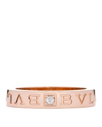 18K Rose Gold Diamond B.Zero1 Essential Band Ring 54 6.75