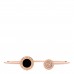 18K Rose Gold Diamond Onyx BVLGARI BVLGARI Cuff Bracelet M