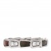 18K White Gold Diamond Gray Mother of Pearl Serpenti Viper Band Ring 48 4.5