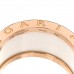 18K Rose Gold White Ceramic B.Zero1 Four-Band Ring 56 7.5