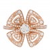 18K Rose Gold Diamond Fiorever Pave Ring 54 6.75