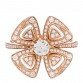 18K Rose Gold Diamond Fiorever Pave Ring 54 6.75