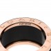 18K Rose Gold Black Ceramic B.Zero1 Four-Band Ring 51 5.75
