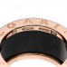 18K Rose Gold Black Ceramic B.Zero1 Four-Band Ring 51 5.75