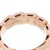 18K Rose Gold Diamond 6mm Serpenti Viper Band Ring 52 6