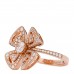 18K Rose Gold Diamond Fiorever Pave Ring 54 6.75