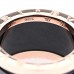 18K Rose Gold Black Ceramic B.Zero1 Four-Band Ring 52 6