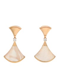 18K Rose Gold Diamond Mother of Pearl Divas' Dream Earrings