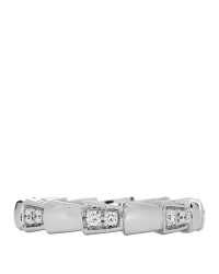 18K White Gold Diamond Serpenti Viper Band Ring 51 5.75