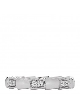 18K White Gold Diamond Serpenti Viper Band Ring 51 5.75