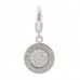 18K White Gold Pave Diamond BVLGARI BVLGARI Charm Pendant