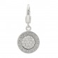 18K White Gold Pave Diamond BVLGARI BVLGARI Charm Pendant