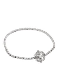 18K White Gold Diamond Fiorever Pave Bracelet S
