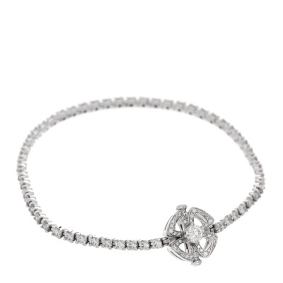 18K White Gold Diamond Fiorever Pave Bracelet S