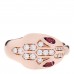 18K Rose Gold Diamond Rubellite Serpenti Seduttori Ring 53 6.5