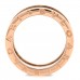 18K Rose Gold Black Ceramic B.Zero1 Four-Band Ring 56 7.5