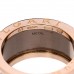 18K Rose Gold Bronze Cermet B.Zero1 Roma Four-Band Ring 61 9.5