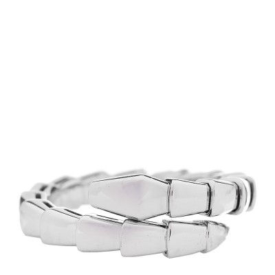 18K White Gold Serpenti Viper Ring L