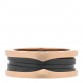 18K Rose Gold Black Ceramic B.Zero1 Two-Band Ring 56 7.5