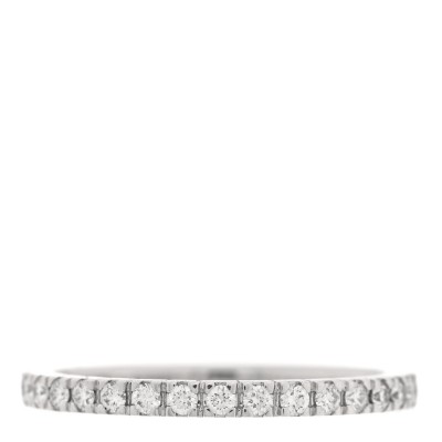 18K White Gold Diamond Roma Amor Wedding Band Ring 46 3.75