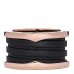 18K Rose Gold Black Ceramic B.Zero1 Four-Band Ring 51 5.75